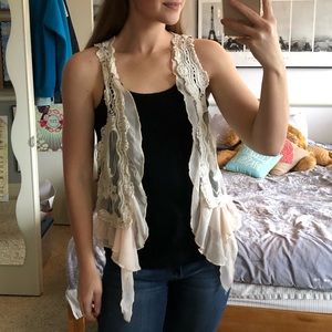 Umgee Boho Style Lace Vest